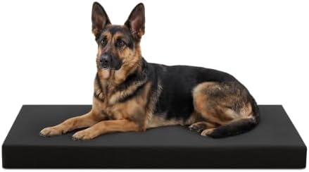 K9 Ballistics Tough Ripstop Orthopedic Crate Bed, 47 x 29, Obsidian Black