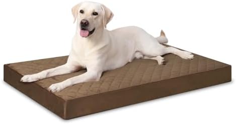 NUPIDA Orthopedic Jumbo Dog Bed for Crate with Washable Cover, 53x36, Grey
