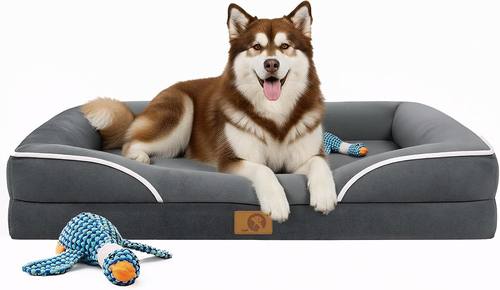 Homemate Dog Bed Extra Large Size Dog: 48 inch by 35 inch Orthopedic Pet Bed with Toy